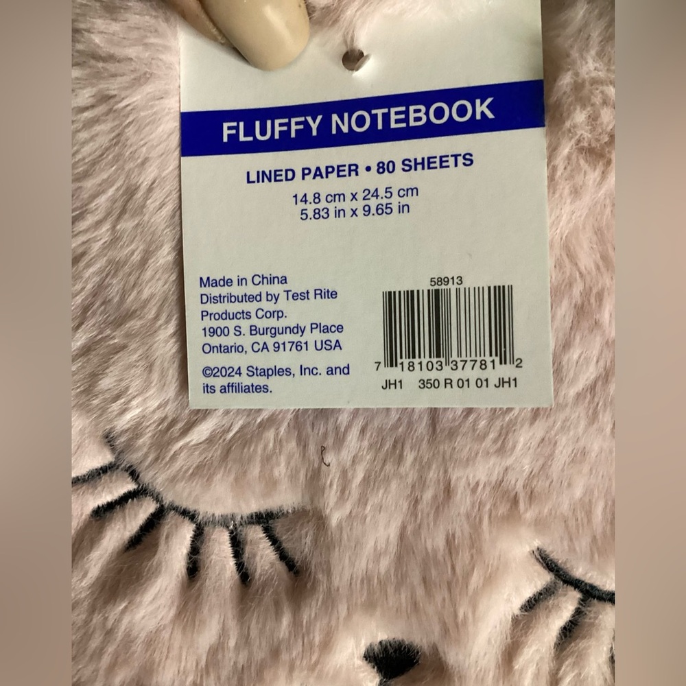 Pep Rally Furry Panda Cat Notebooks - Picture 10 of 10